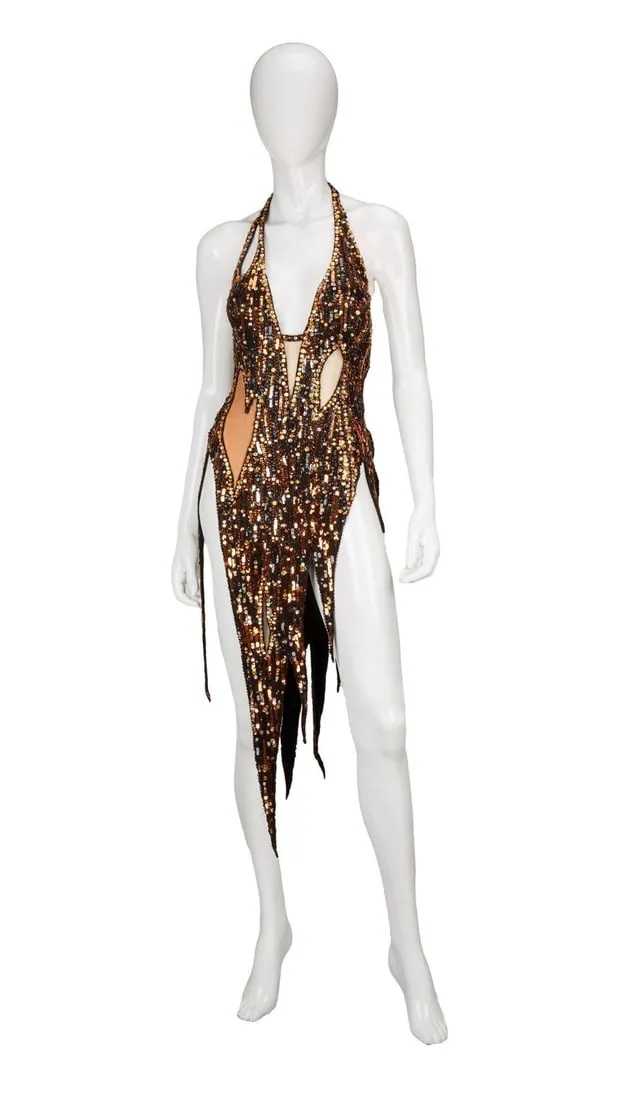 Raquel Welch stage- and screen-worn Bob Mackie beaded dress, estimated at $2,000-$3,000 at Julien's.