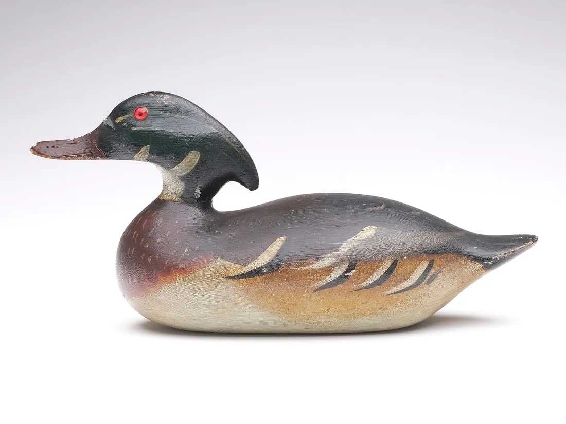 Solid-body drake by the Mason Decoy Factory, estimated at $80,000-$120,000 at Guyette & Deeter.