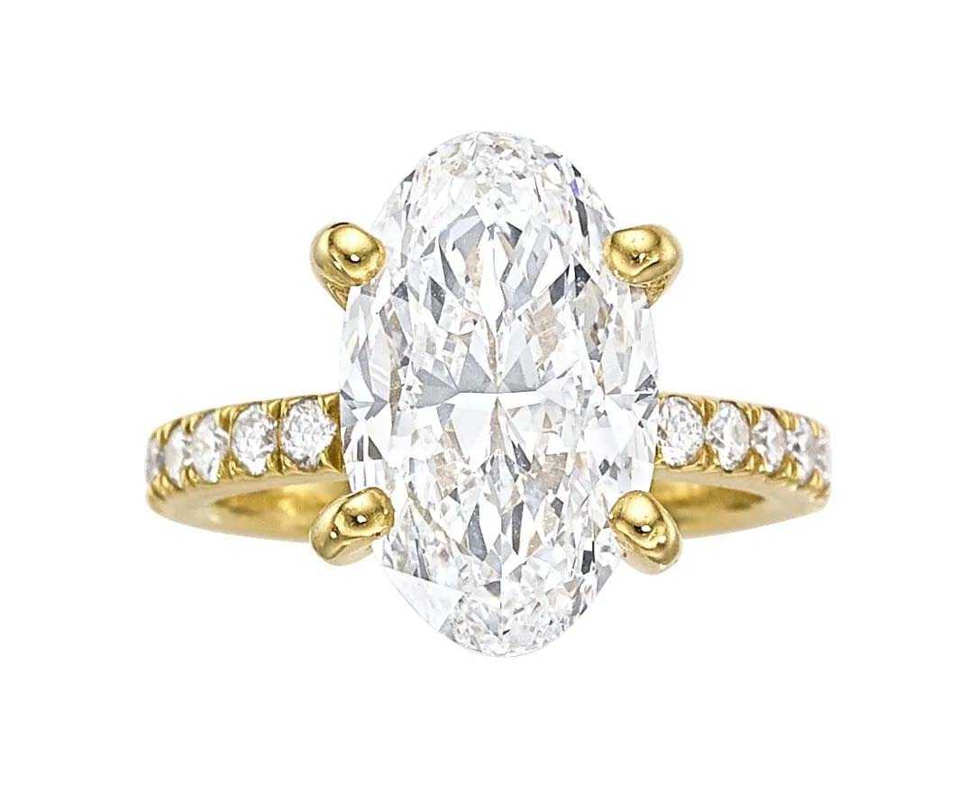 Diamond and gold ring, estimated at $150,000-$200,000 at Heritage.