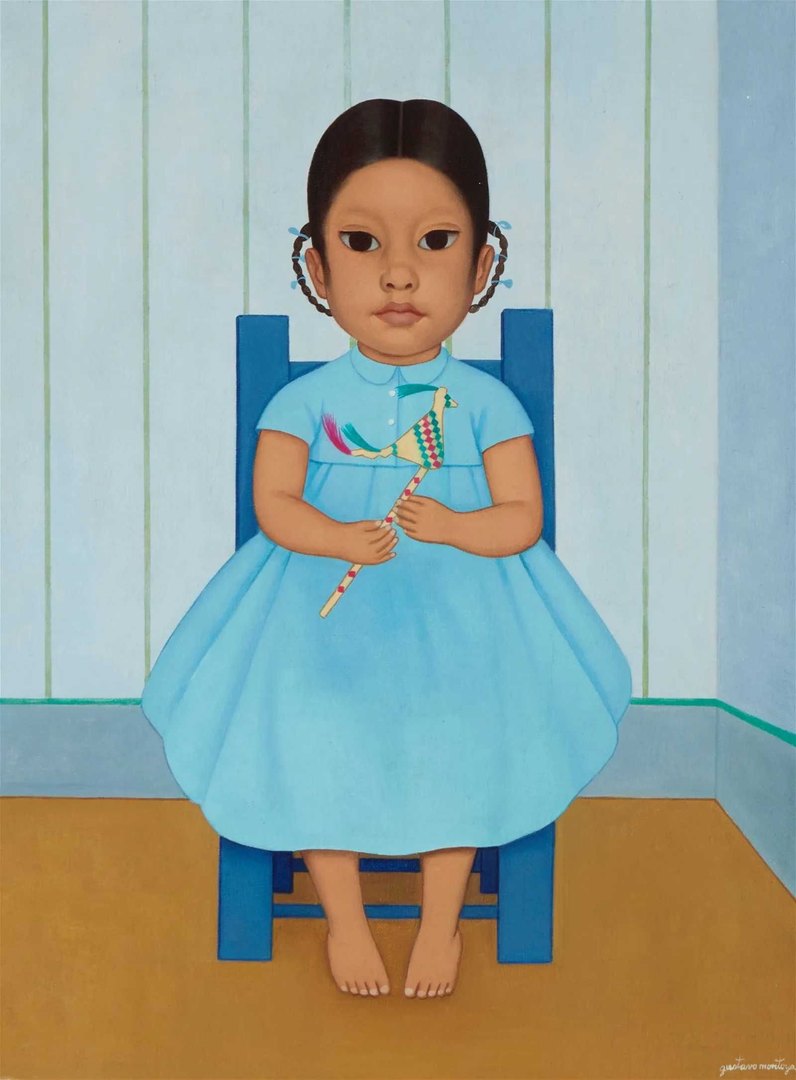 Gustavo Montoya, 'Girl on a Chair,' estimated at $8,000-$12,000 at John Moran.