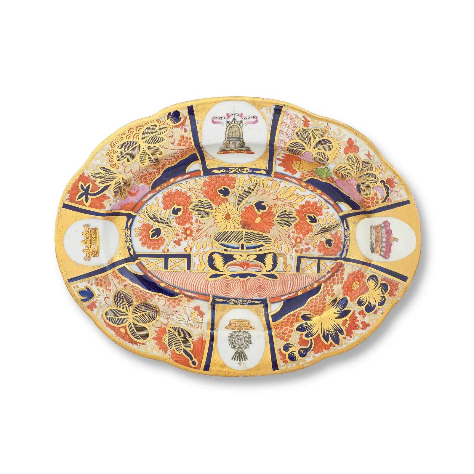 A Chamberlain Worcester small dish from the Horatia service, estimated at £600-£800 ($755-$1,005) at Bonhams.