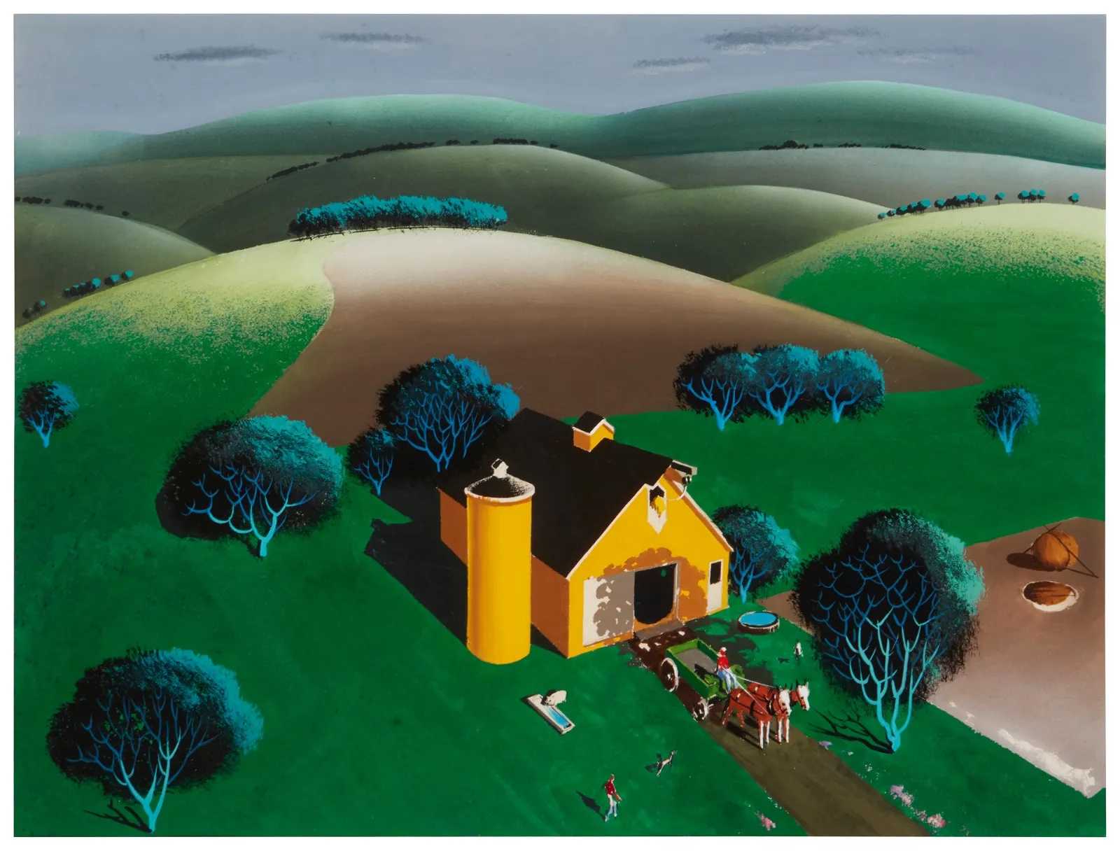 Irv Wyner, 'Country Farm,' estimated at $1,000-$2,000 at John Moran.