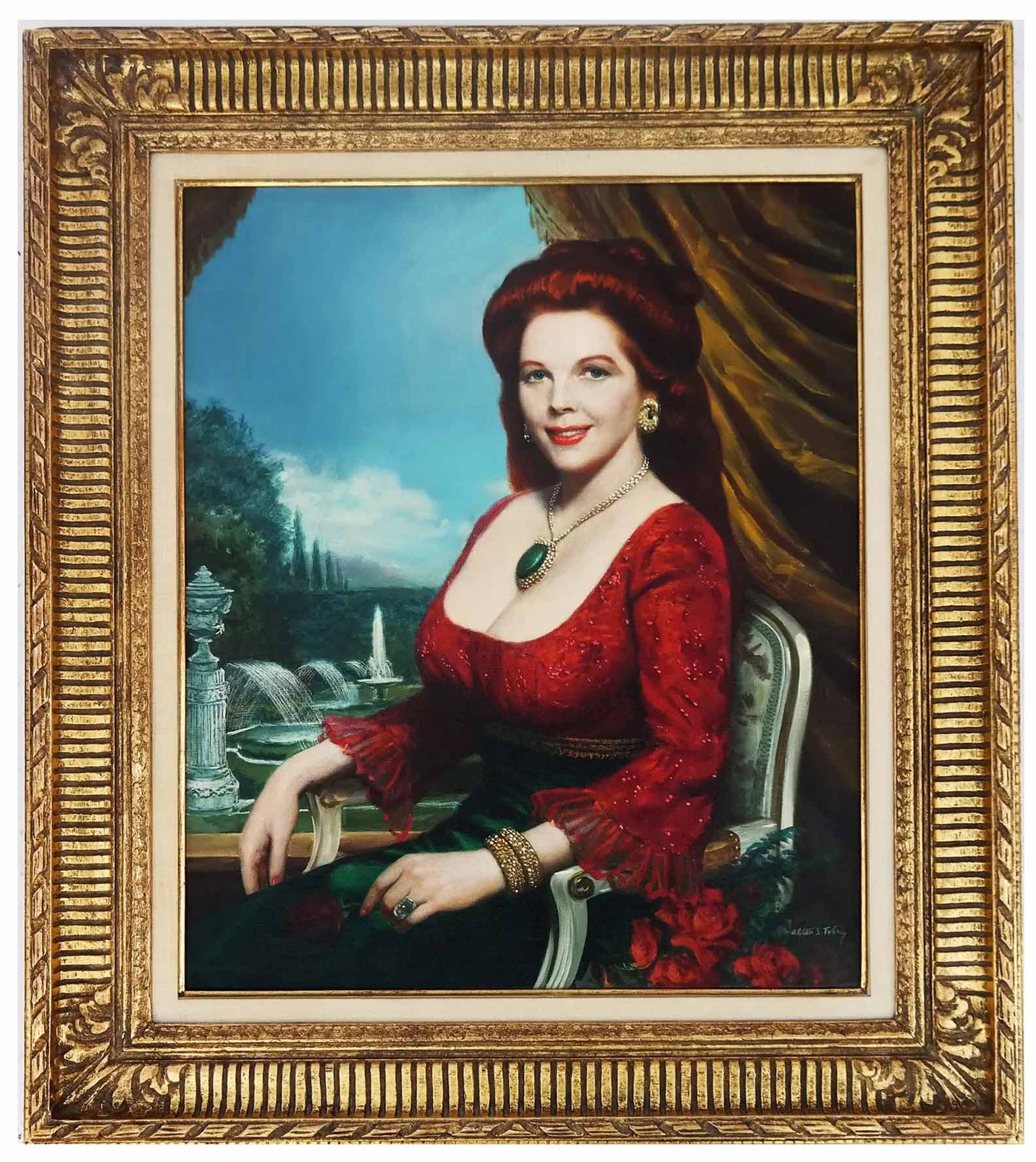 Alton S. Tobey, portrait of Baroness Gabriele Langer von Langendorff, estimated at $3,000-$5,000 at Roland NY.