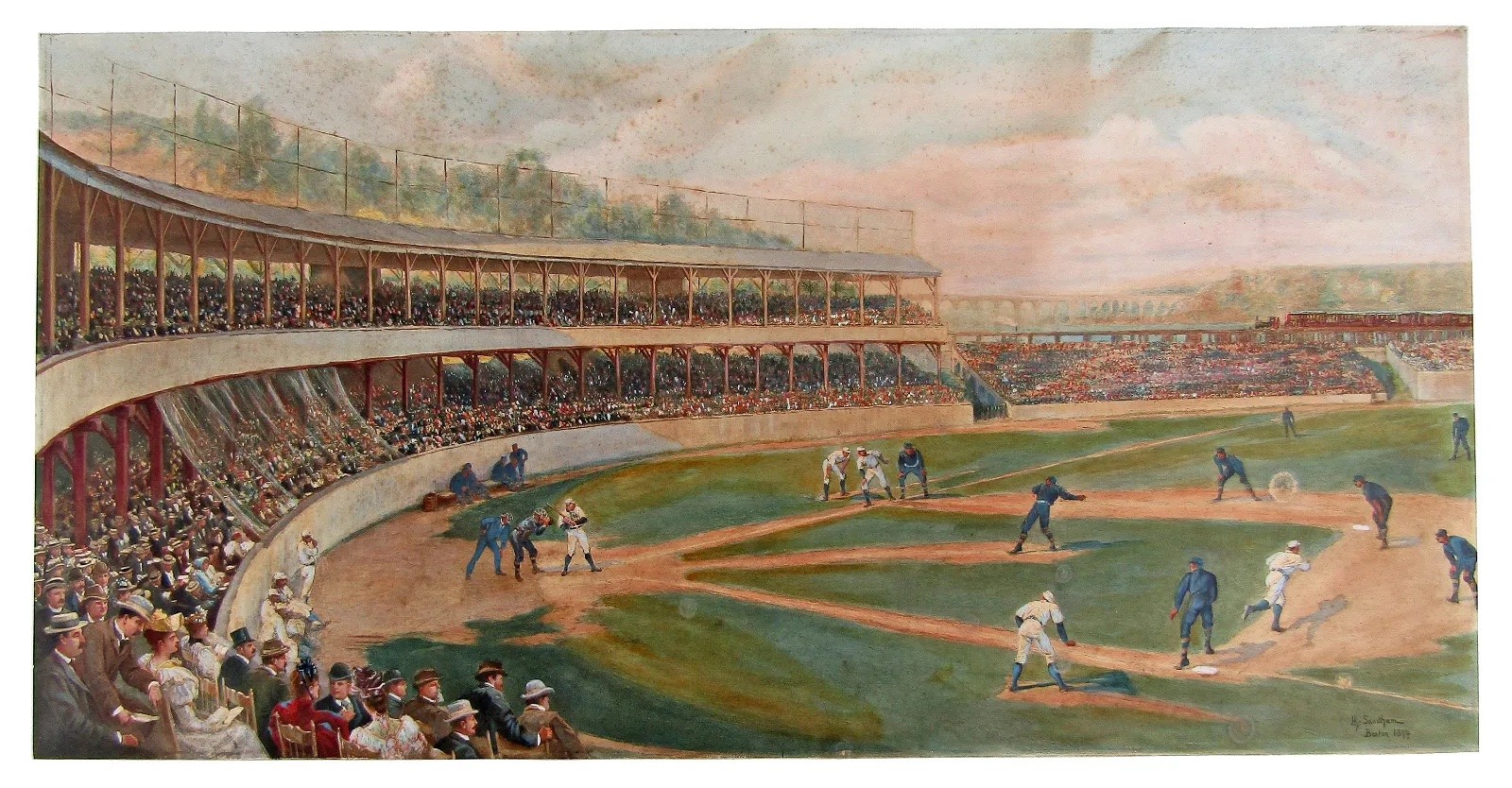 Temple Cup (proto-World Series) photogravure from 1896, estimated at $6,000-$8,000 at University Archives.