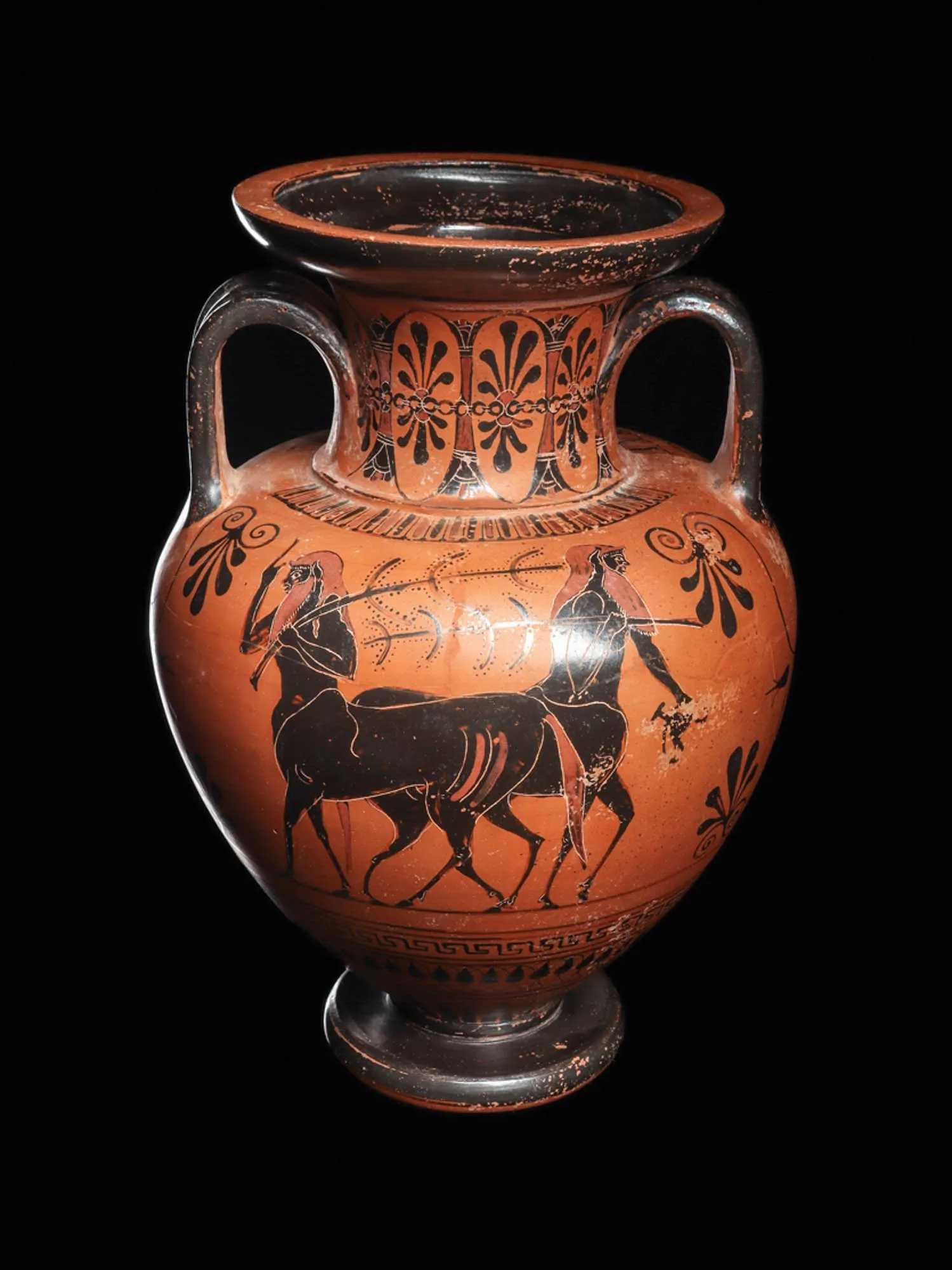 Black-figure amphora attributed to the Antimenes Painter, estimated at £45,000-£90,000 ($56,860-$113,720) at Apollo Art Auctions April 27.