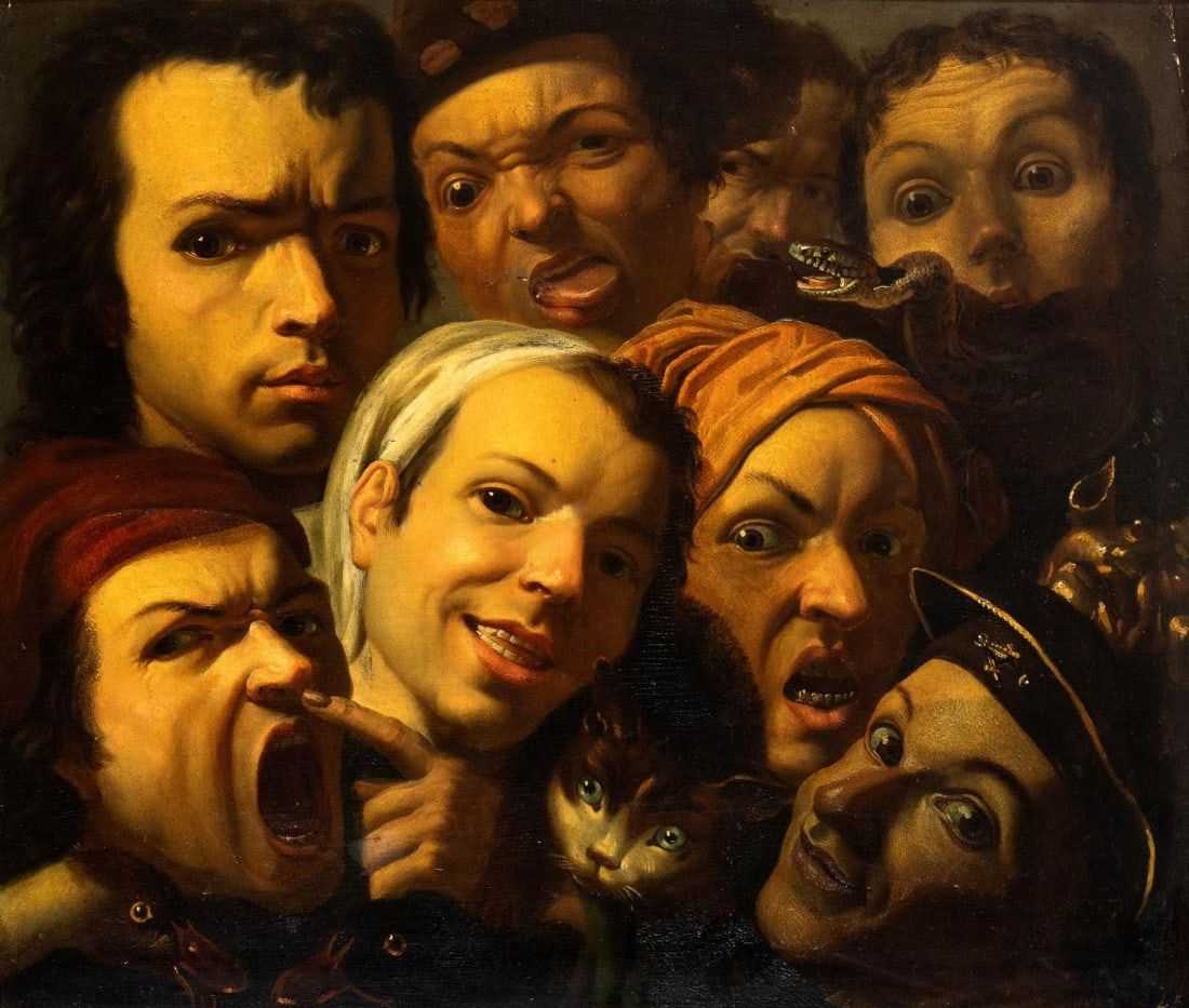 Neapolitan 18th-century oil-on-panel study of character heads, which sold for €73,025 ($77,895) with buyer’s premium at Bertolami Fine Arts on April 18.