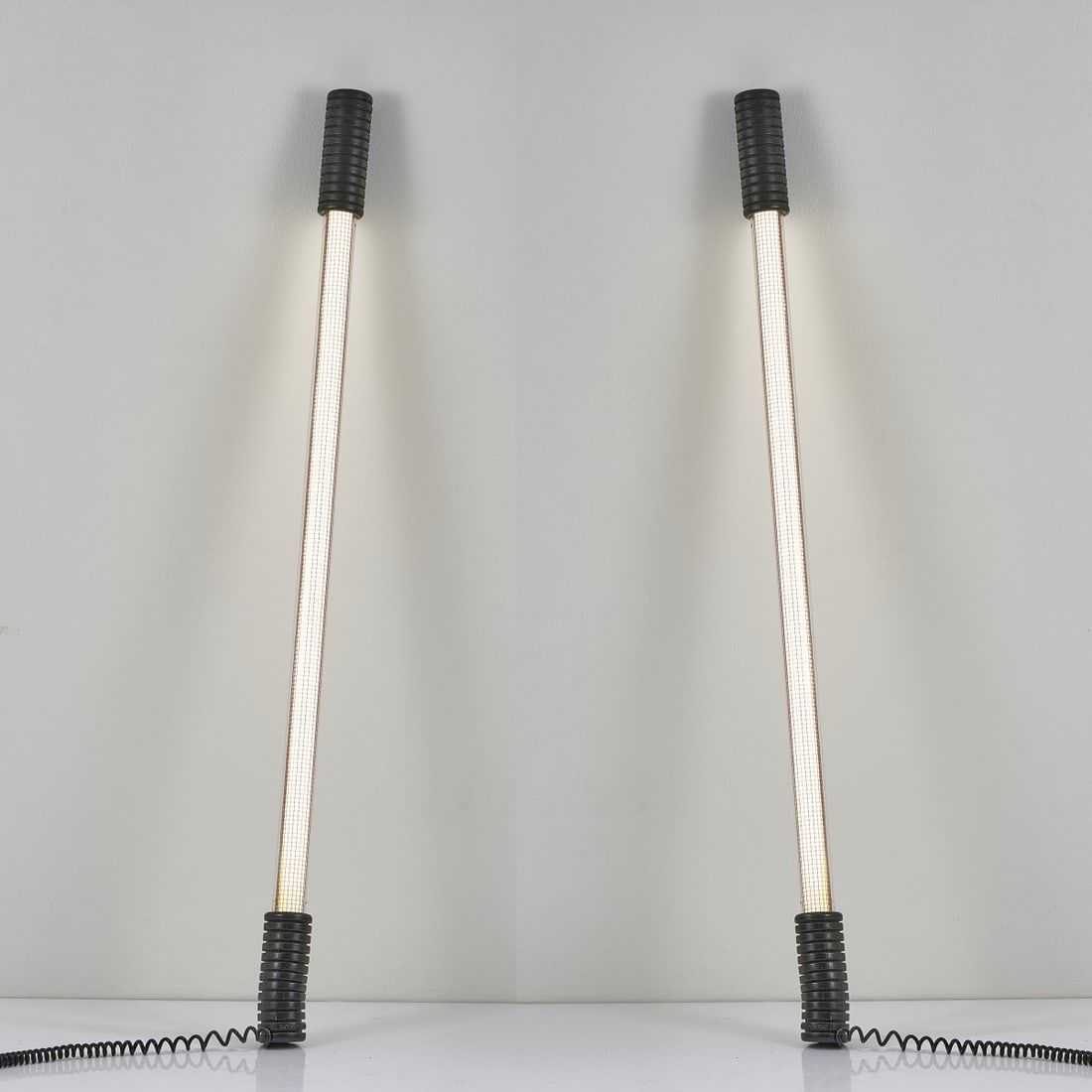 A pair of Easylight floor lamps dating to 1979, which Philippe Starck designed for Electroma, made €13,000 ($13,855) plus the buyer’s premium in October 2023. Image courtesy of Quittenbaum Kunstauktionen GmbH and LiveAuctioneers.