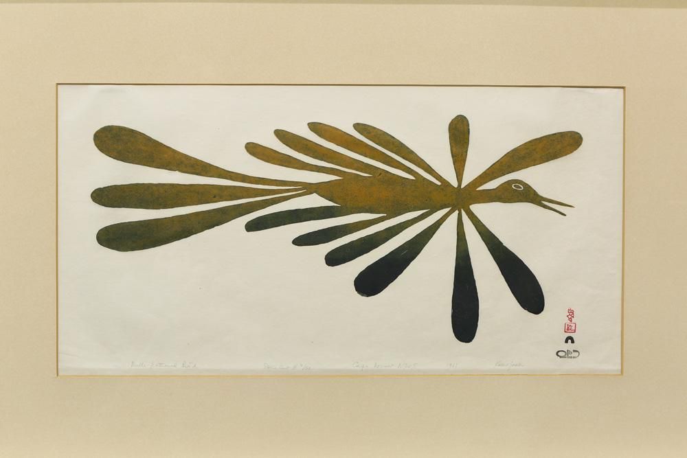 A 1961 print by Kenojuak Ashevak, ‘Multi-Feathered Bird’, brought $3,250 plus the buyer’s premium in January 2020. Image courtesy of Clars Auction Gallery and LiveAuctioneers.