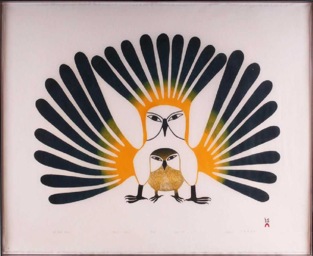 This 1993 print by Kenojuak Ashevak, ‘The Sun’s Return’, realized $2,750 plus the buyer’s premium in January 2019. Image courtesy of Clark’s Fine Art & Auctioneers, Inc. and LiveAuctioneers.
