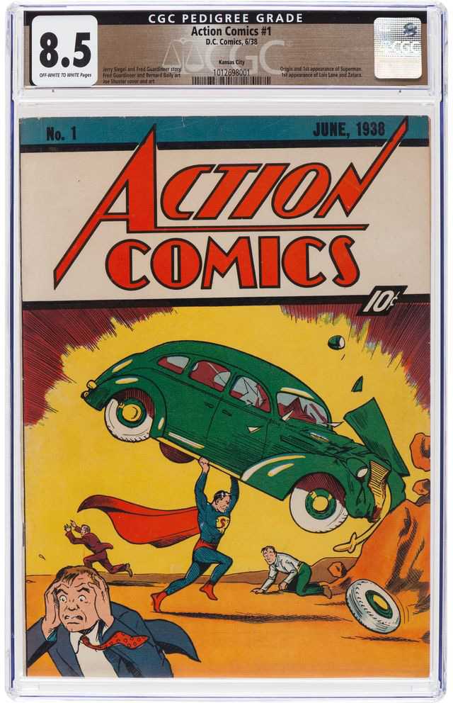 Action Comics No. 1, which sold for $5 million ($6 million with buyer's premium) at Heritage.