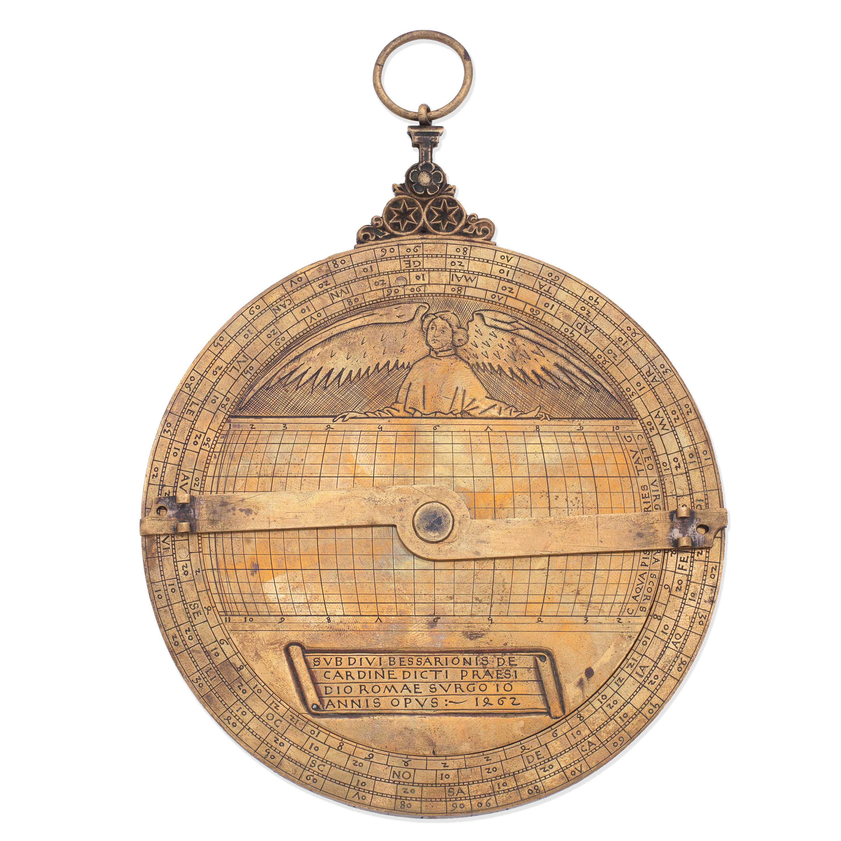 Detail of a 15th-century astrolabe that sold for £400,000 ($638,645 with buyer's premium) at Bonhams.