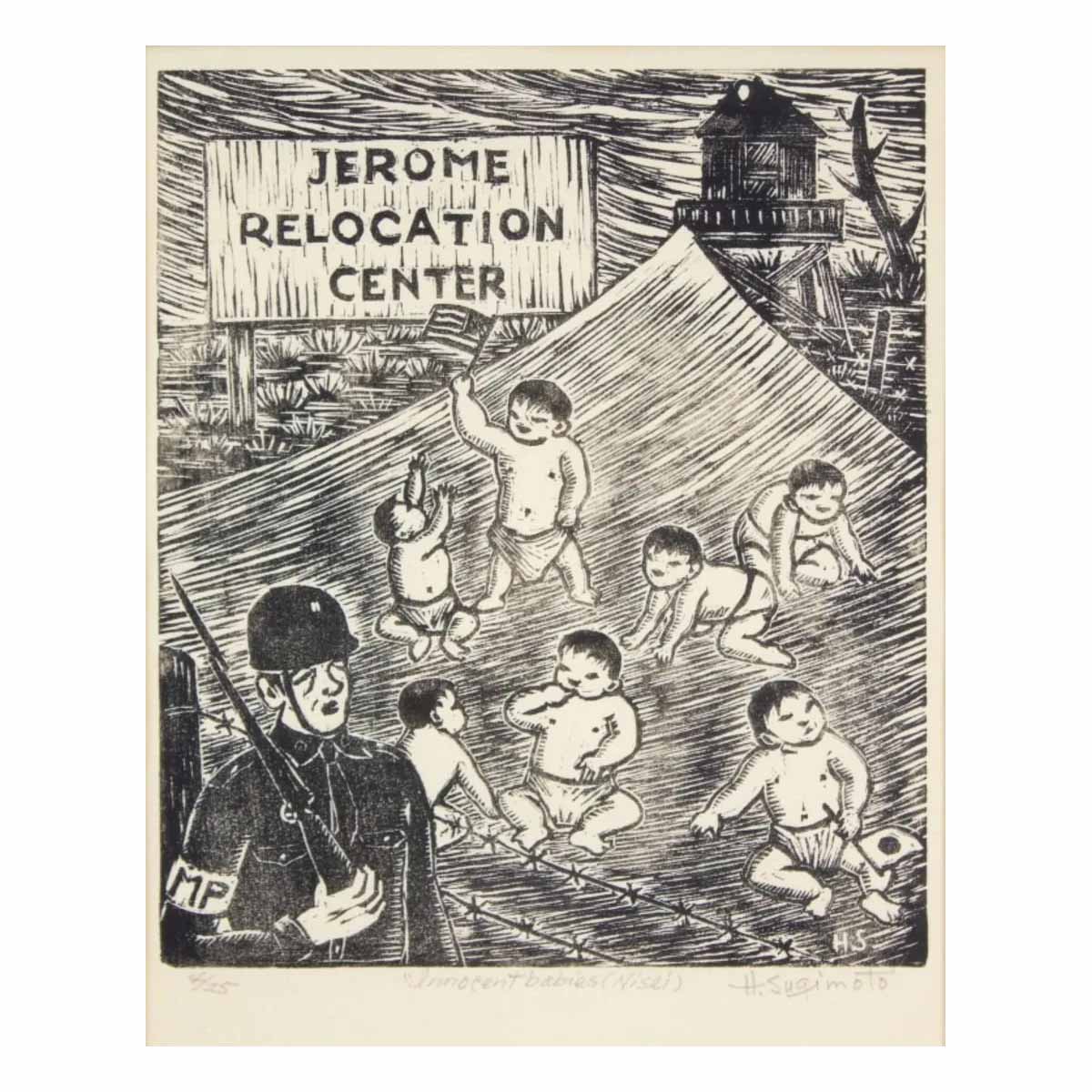 Six Henry Sugimoto internment-inspired woodblock prints exceeded expectations at District Auction