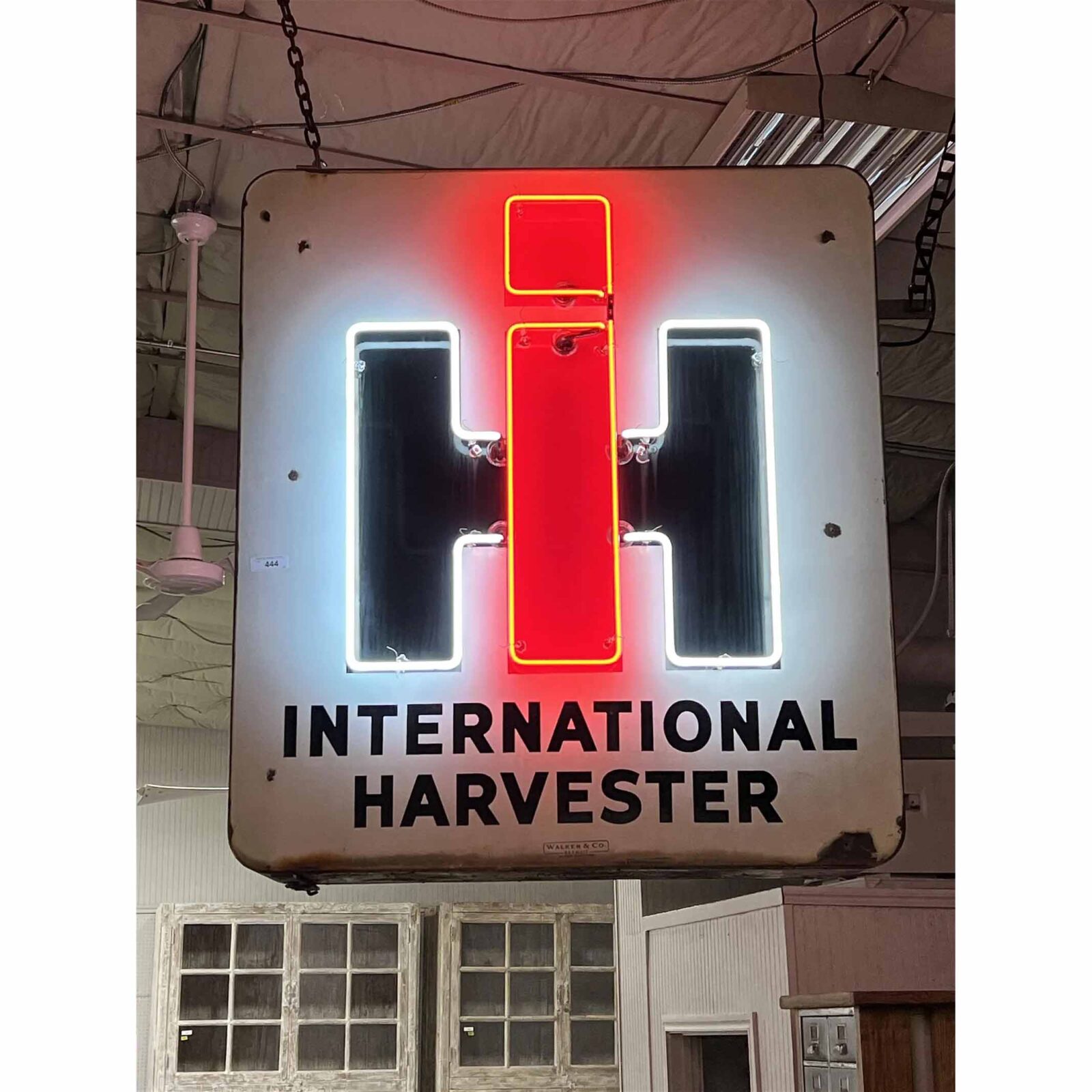 International Harvester double-sided neon sign, which sold for $14,000 ($18,060 with buyer’s premium) at Bright Star.