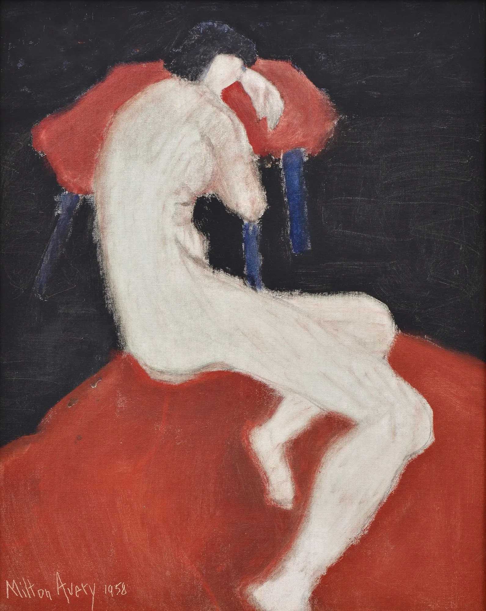 Milton Avery, 'Red Rug', estimated at $75,000-$125,000 at Palm Beach Modern Auctions.