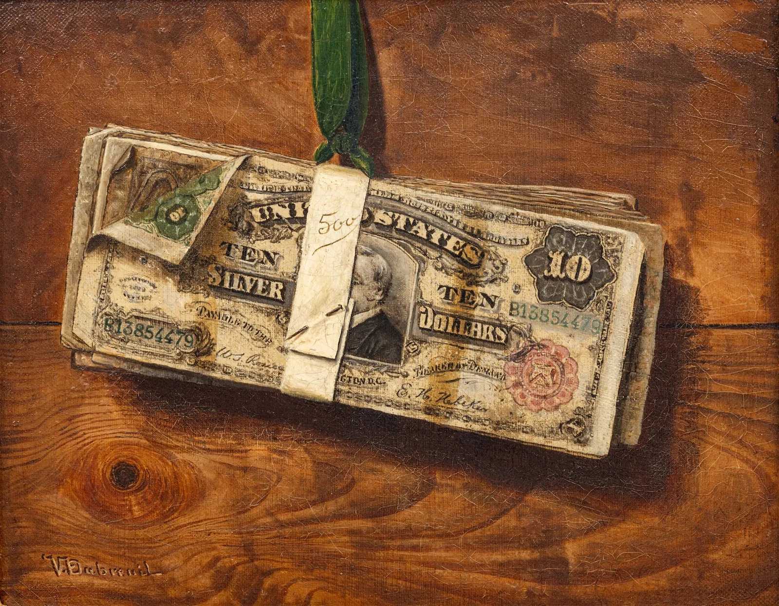 Victor Dubreuil, 'Ten Dollar Silver Note,' estimated at $3,000-$5,000 at DuMouchelles.