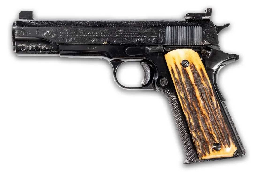 Al Capone's 'Sweetheart' Colt 1911 Government, estimated at $2 million-$3 million at Richmond Auctions.