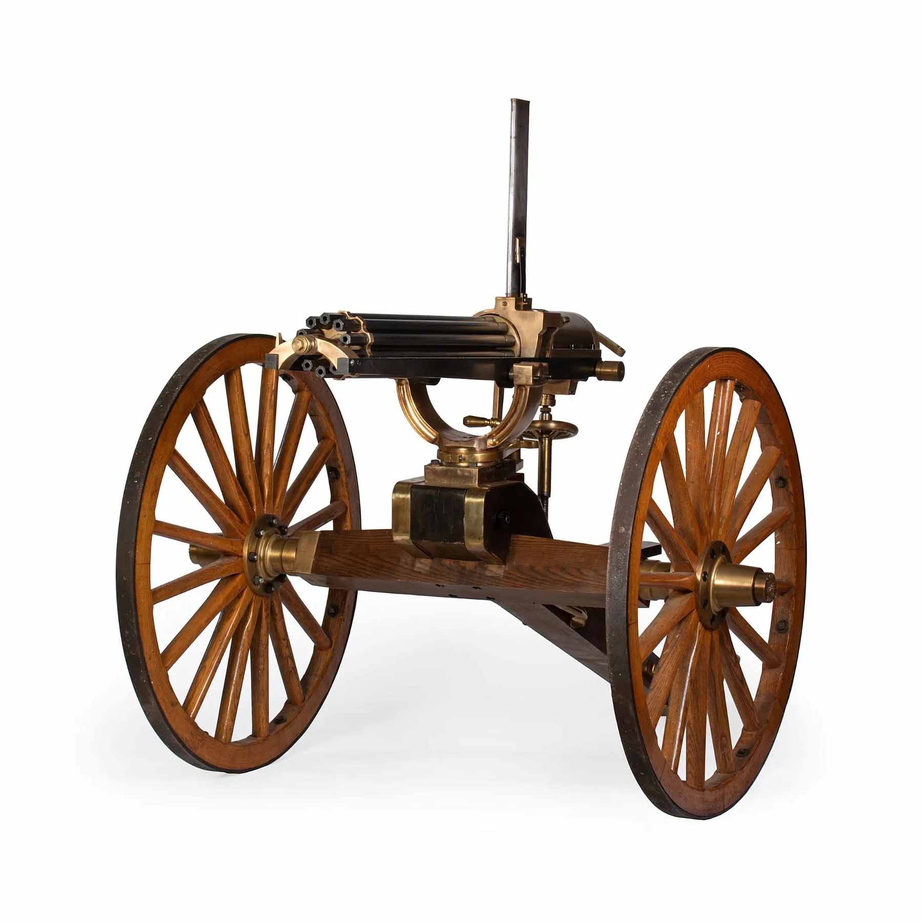 Museum-Quality Reproduction Of An 1876 Gatling Gun And Carriage, estimated at $25,000-$50,000 at Lewis & Grant.