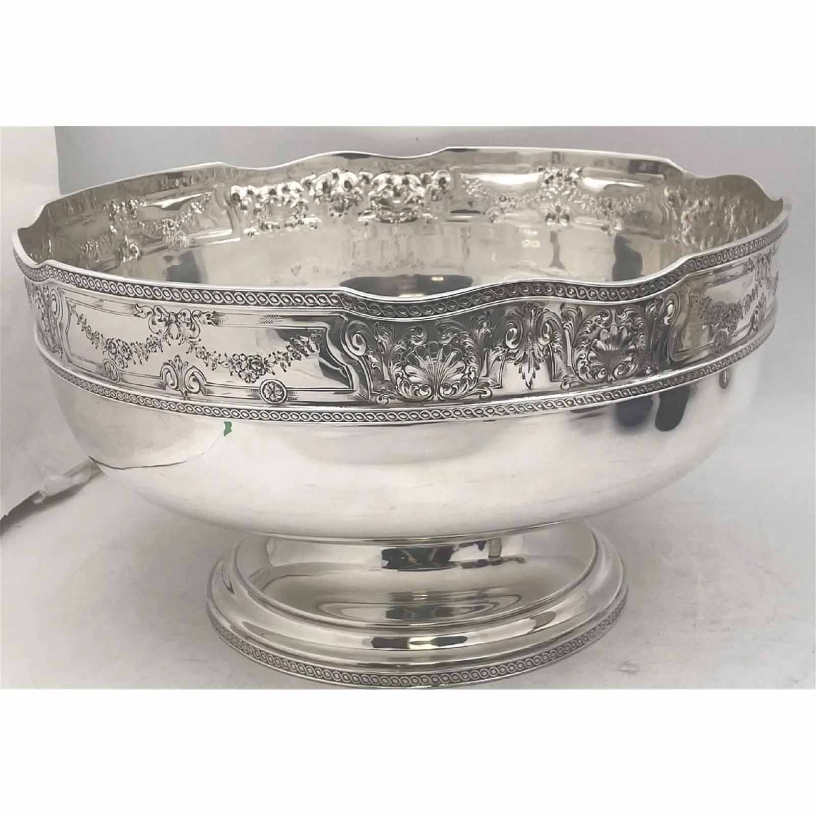 Barbour Sterling Silver Wine Chiller Centerpiece Punch Bowl, estimated at $3,500-$4,400 at SJ Auctioneers.