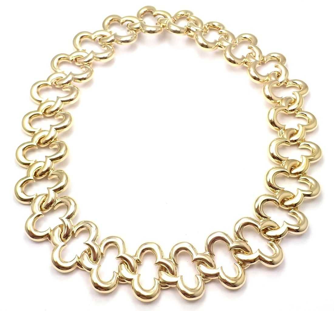 Van Cleef & Arpels 18K gold Alhambra choker necklace, estimated at $22,000-$26,000 at Jasper52.