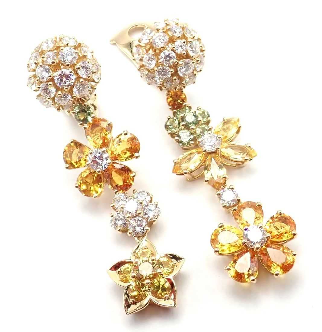 Van Cleef & Arpels 18K gold, diamond, and sapphire Folies des Pres earrings, estimated at $50,000-$60,000 at Jasper52.