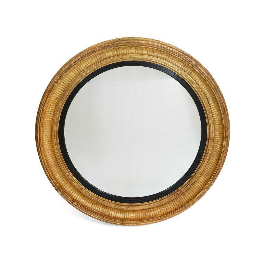 Monumental early 19th-century Regency circular giltwood mirror, which sold for $10,000 plus the buyer’s premium in May 2022. Image courtesy of Andrew Jones Auctions and LiveAuctioneers.