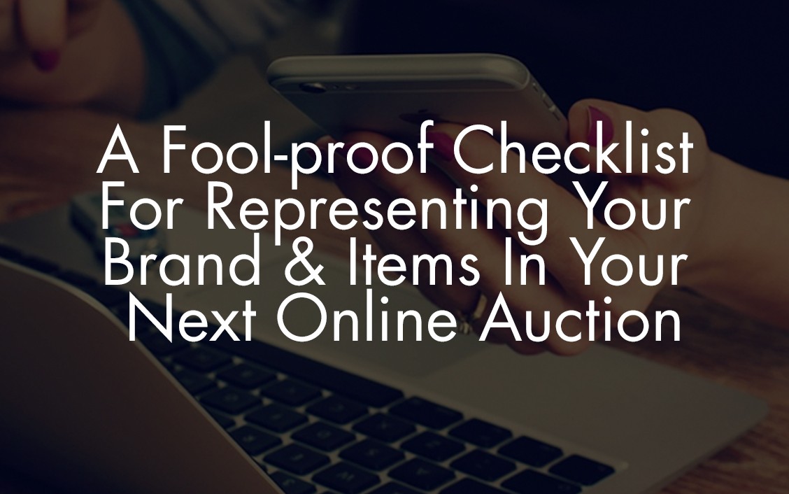 checklists for online auctions